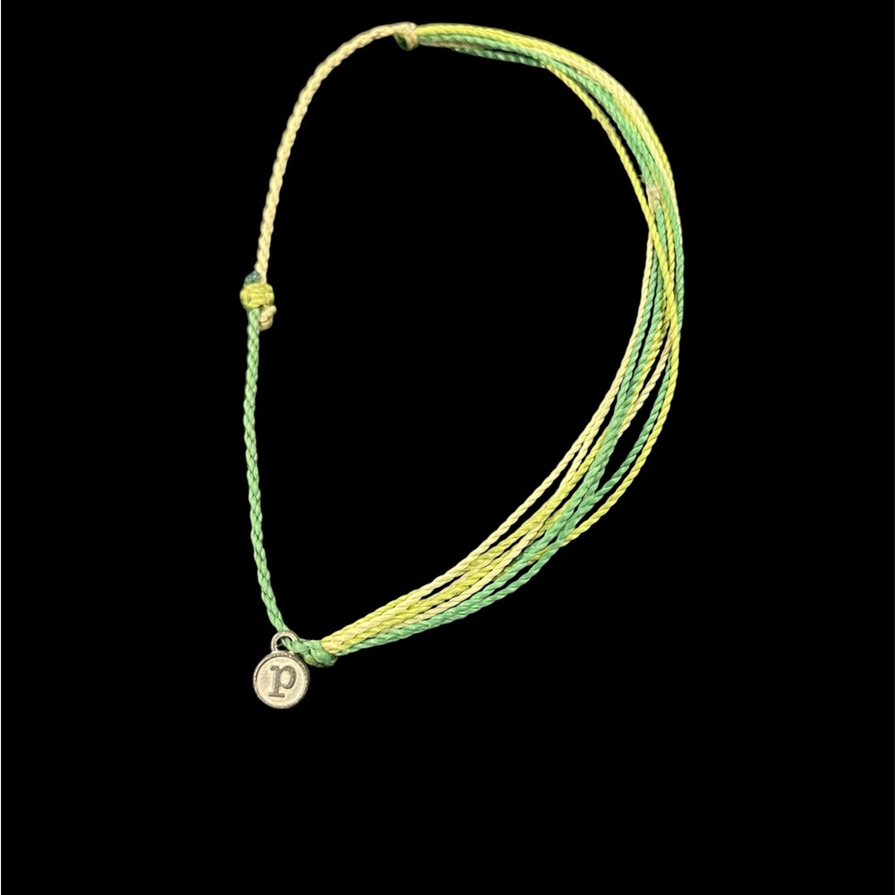 Pura Vida Green and Yellow Braided Necklace